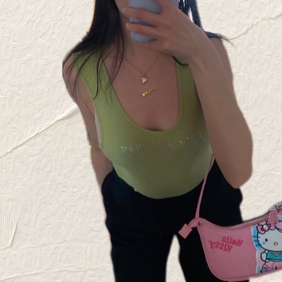 BNWT Light Green Guess Tanktop - Picture 1 of 4